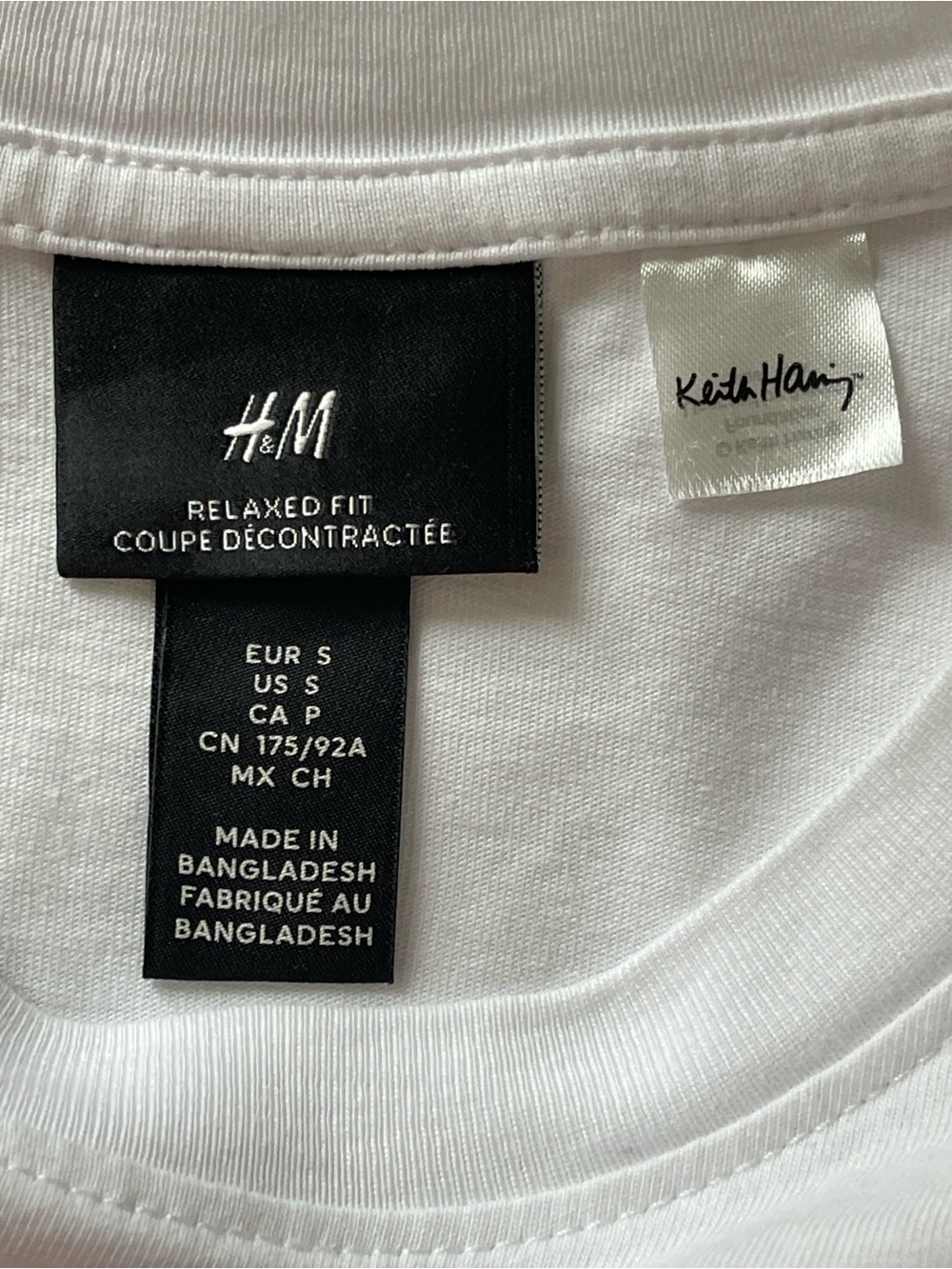Keith Haring X H&M White Long-Sleeve a Colorful Pop-Art Torso Print on the Chest - Picture 6 of 8
